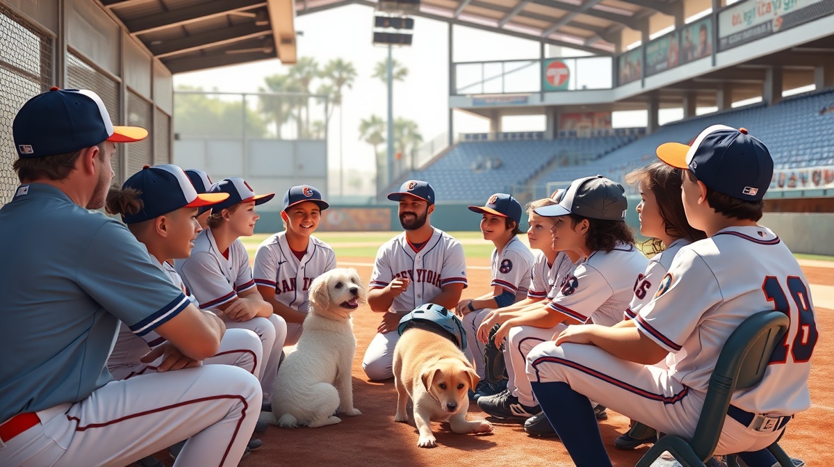 travel baseball team San Diego illustration